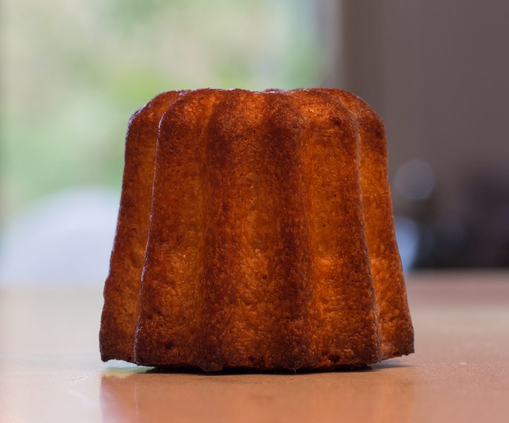 Example dish photography — a canelé pastry